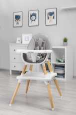 Дитячий стільчик для годування Caretero Tuva Grey